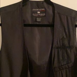 Buckle Black Cross Vest